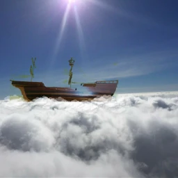 wapintheclouds cloud boat freetoedit