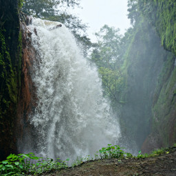 nature rain travel waterfall