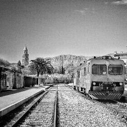 blackandwhite train travel croatia